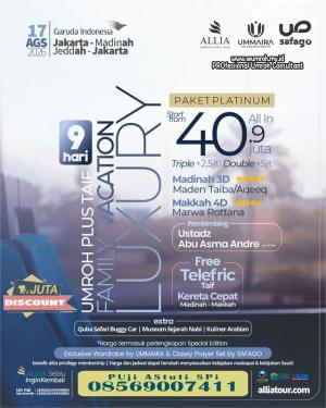 Paket Umroh Luxury Plus Taif Agustus 2026