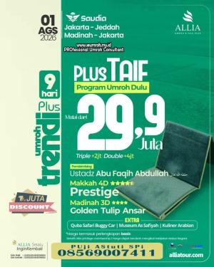 Paket Umroh Plus Taif Agustus 2026 Trendi