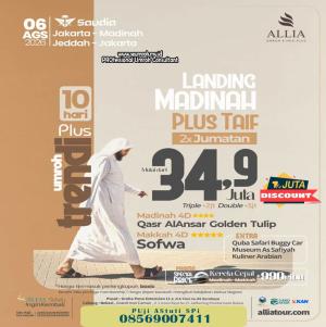Umroh Plus Taif Agustus 2026 Landing Madinah