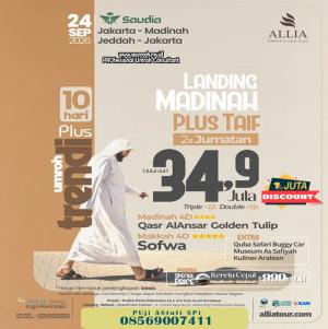Umroh Plus Taif September 2026 Landing Madinah